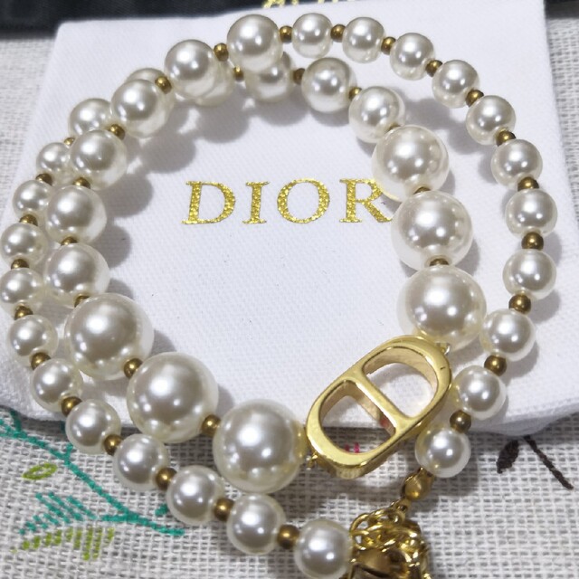 Dior ディオール パールチョーカー ネックレス ホワイト レジンパール
