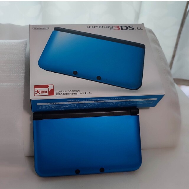 ☆極美品☆ニンテンドー3DS LL ブルー×ブラック生産終了 拡張スライド
