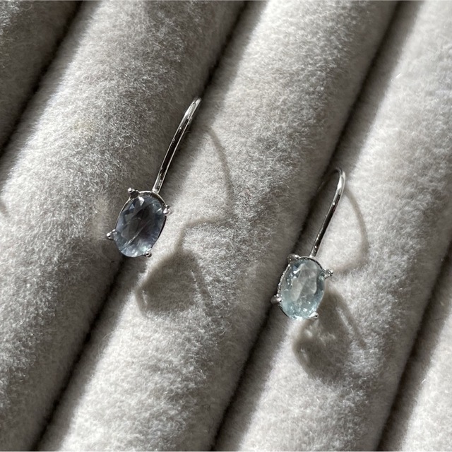 Blue green ... fluorite ハンドメイドのアクセサリー(ピアス)の商品写真