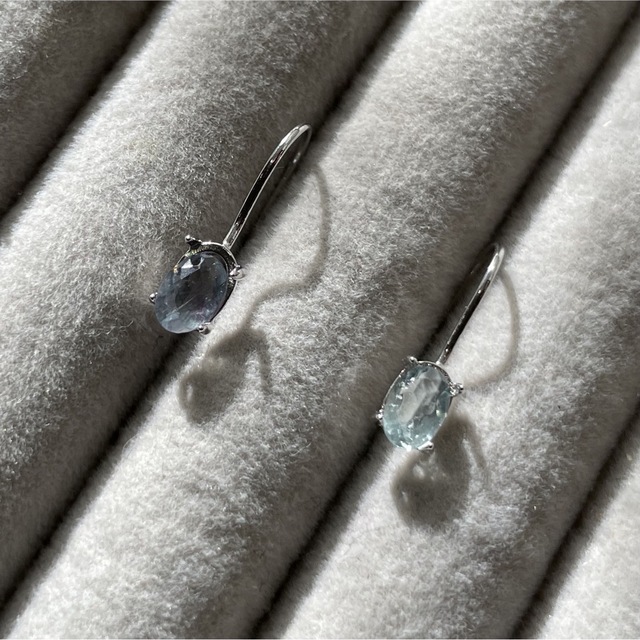 Blue green ... fluorite ハンドメイドのアクセサリー(ピアス)の商品写真