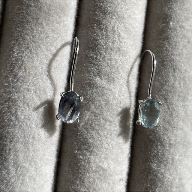 Blue green ... fluorite ハンドメイドのアクセサリー(ピアス)の商品写真