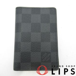 ヴィトン(LOUIS VUITTON) ダミエ 名刺入れ/定期入れ(メンズ)(ブラック ヴィトン(LOUIS VUITTON) ダミエ 名刺入れ/定期入れ(メンズ)(ブラック