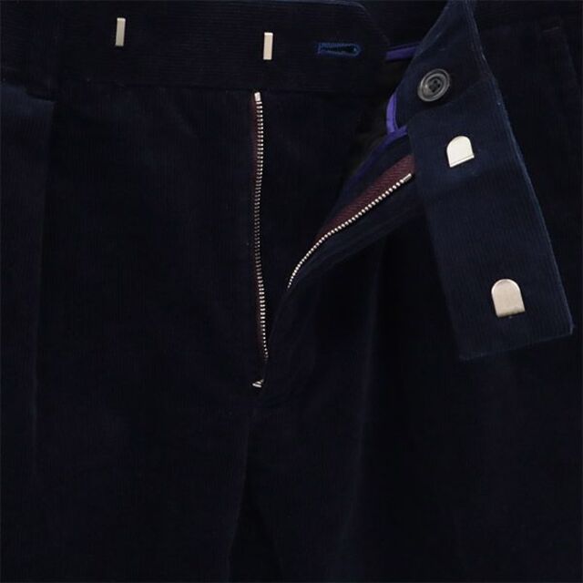 Paul Smith 1タックウールスラックスパンツ 紺 ネイビー /S482