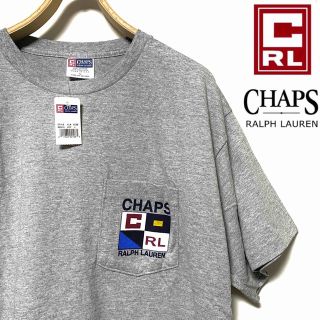チャップス(CHAPS)のCHAPS RALPH LAUREN☆ポケットTシャツ☆グレーL☆新品未使用☆(Tシャツ/カットソー(半袖/袖なし))