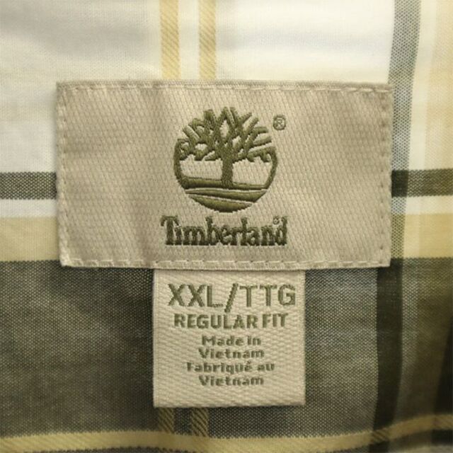 Timberland(ティンバーランド)のティンバーランド 長袖 シャツ XXL/TTG グリーン系 Timberland コットンシャツ ビッグサイズ メンズ 【中古】  【230504】 メンズのトップス(シャツ)の商品写真