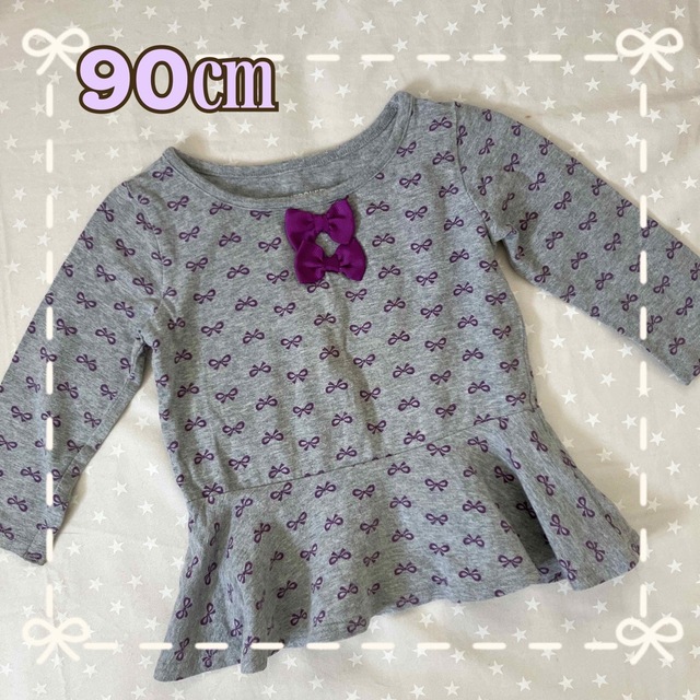 西松屋(ニシマツヤ)のフリルカットソー キッズ/ベビー/マタニティのキッズ服女の子用(90cm~)(Tシャツ/カットソー)の商品写真