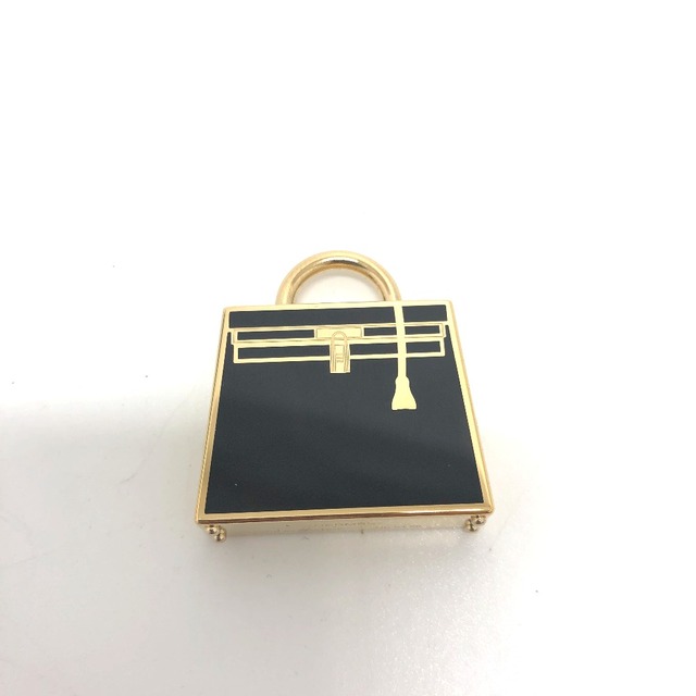 エルメス HERMES パーマブラスプレイテット キュリオジテ ケリー ネックレス ペンダントトップ メタル ブラック