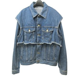 ジョンローレンスサリバン(JOHN LAWRENCE SULLIVAN)のジョンローレンスサリバン 18SS 再構築 デニムジャケット 切りっぱなし 46(Gジャン/デニムジャケット)