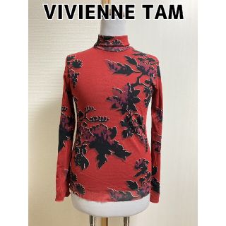 ヴィヴィアンタム(VIVIENNE TAM)のヴィヴィアンタム VIVIENNE TAM 赤 黒 葉柄 長袖 カットソー(カットソー(長袖/七分))