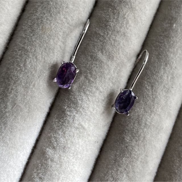 Purple ...  fluorite ハンドメイドのアクセサリー(ピアス)の商品写真