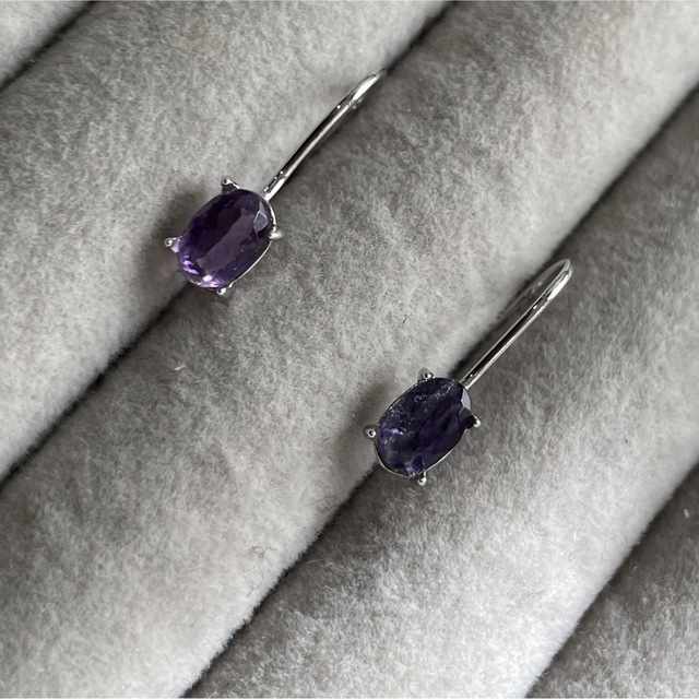 Purple ...  fluorite ハンドメイドのアクセサリー(ピアス)の商品写真