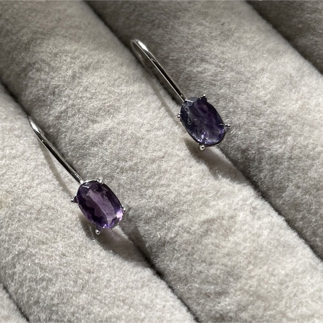 Purple ...  fluorite ハンドメイドのアクセサリー(ピアス)の商品写真