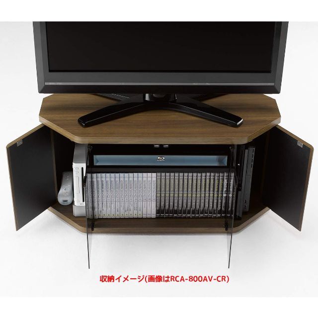 朝日木材加工 テレビ台 Nook 32型 幅79cm ブラック キャスター付き