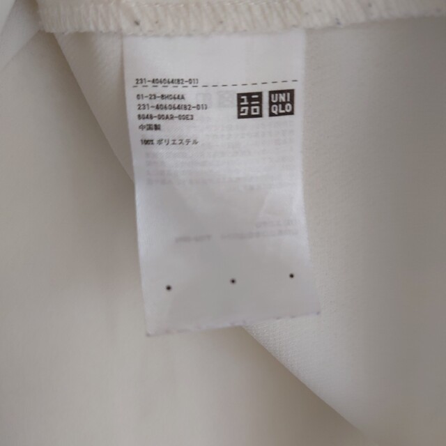 UNIQLO(ユニクロ)の七分丈 白ブラウス レディースのトップス(シャツ/ブラウス(長袖/七分))の商品写真