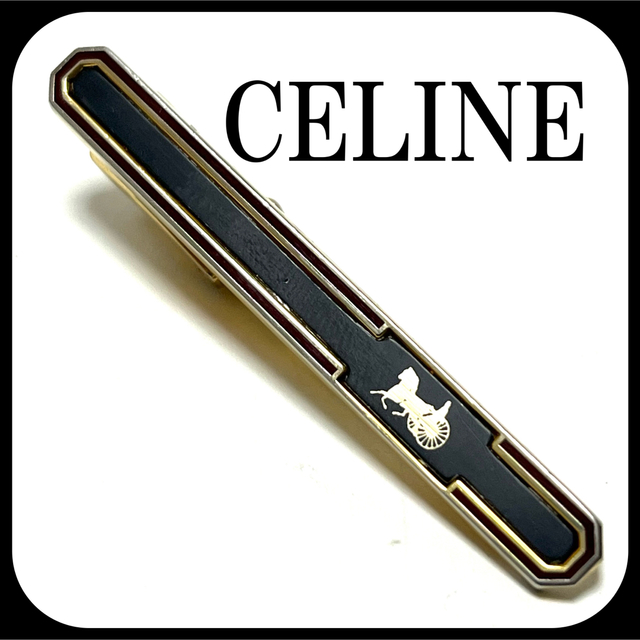 CELINE セリーヌ ネクタイピン タイピン 馬車ロゴ ハイブランド