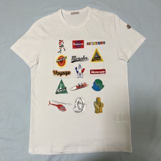 モンクレール(MONCLER)のモンクレール白プリントTシャツ(Tシャツ/カットソー(半袖/袖なし))