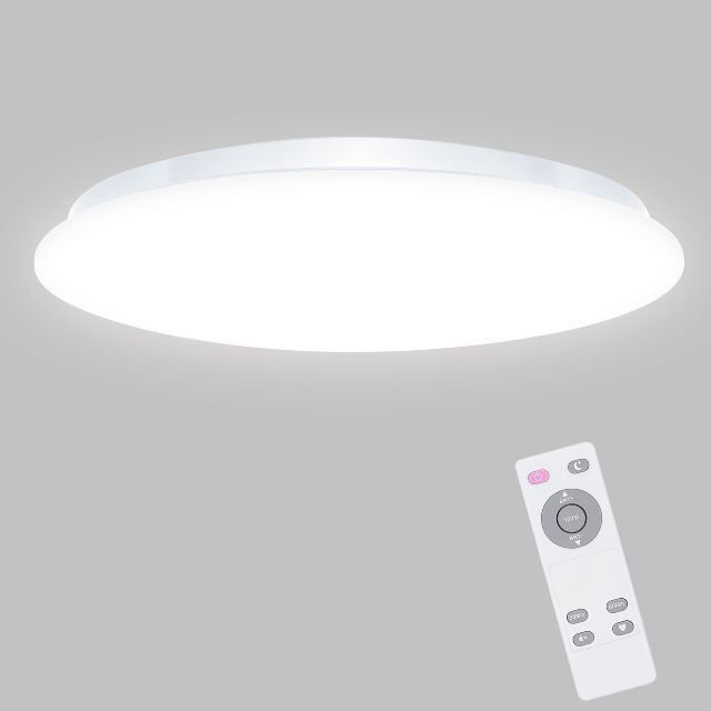 aurogeek LEDシーリングライト 薄型 調光タイプ 天井照明 ~6畳 昼