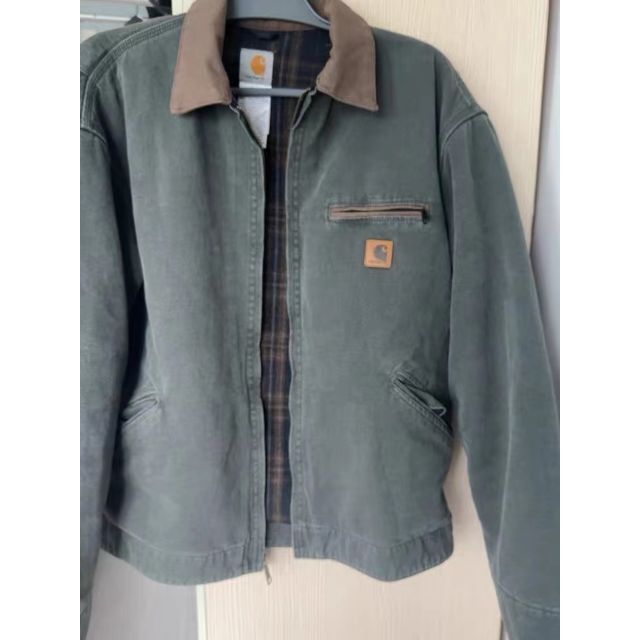 希少 美品 Carhartt デトロイトジャケット MOS モスグリーン 直販 www