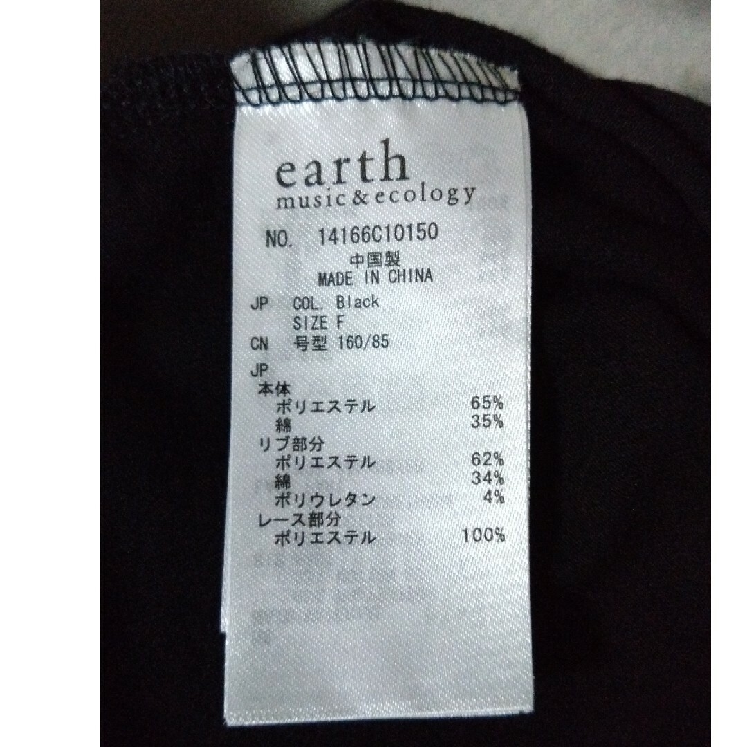 earth music & ecology(アースミュージックアンドエコロジー)のレース袖半袖カットソー レディースのトップス(カットソー(半袖/袖なし))の商品写真