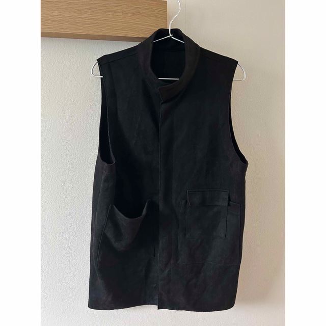 新品　ENOF SUEDE VEST イナフ　スウェードベスト　黒