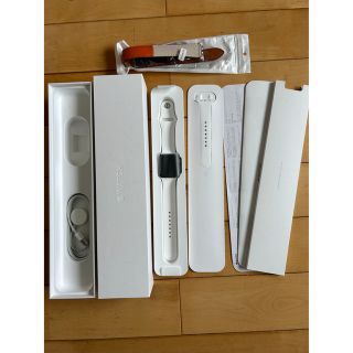 アップルウォッチ(Apple Watch)のジャンク品Apple Watch2 42mm アルミ ホワイトスポーツバンド(その他)