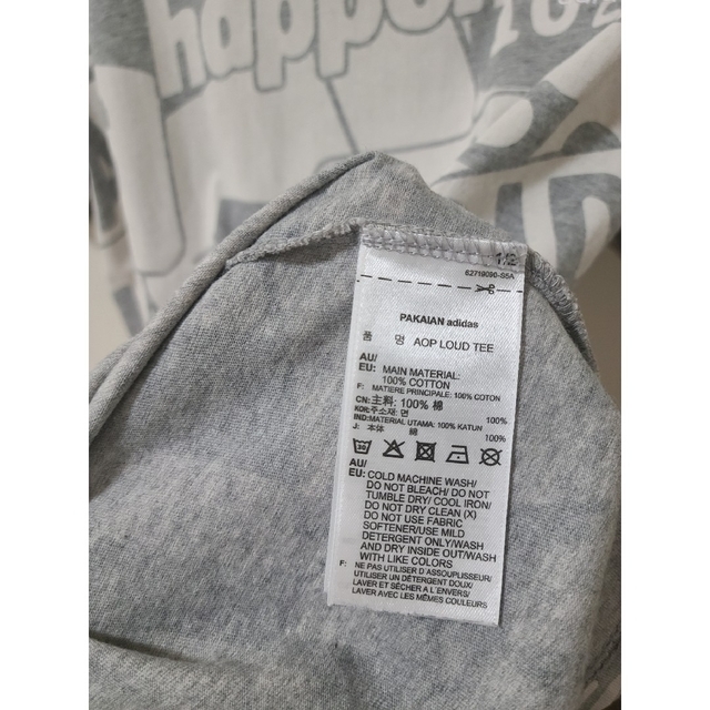 adidas(アディダス)のadidas アディダス makes happinessプリントTシャツ 半袖 メンズのトップス(Tシャツ/カットソー(半袖/袖なし))の商品写真