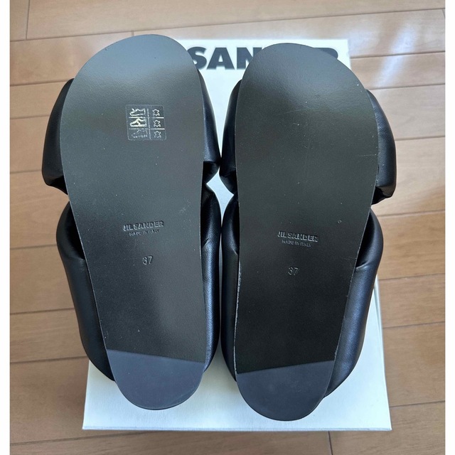 Jil Sander(ジルサンダー)のJILSANDER ジルサンダー レザークロスストラップサンダル レディースの靴/シューズ(サンダル)の商品写真