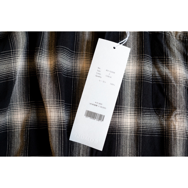23ss comoli レーヨンチェックオープンカラーシャツ | www.amalgamated