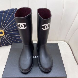 希少美品 シャネル チョコバー スポーツライン ブーツ 37 23~24cm
