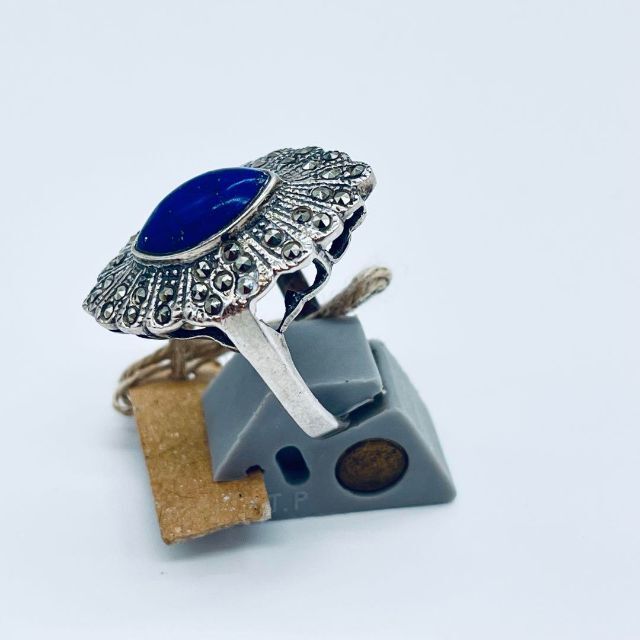 シルバー925刻印  天然石リング ラピスラズリ 18.5号 指輪 レディース レディースのアクセサリー(リング(指輪))の商品写真