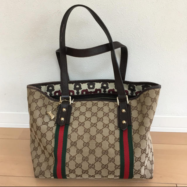 Gucci(グッチ)のGUCCI シェリーライン GGキャンバス トートバック レディースのバッグ(トートバッグ)の商品写真