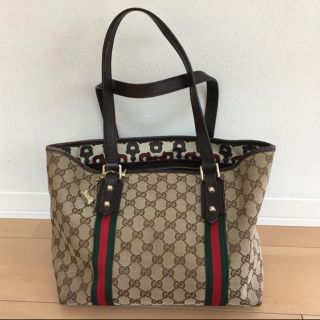 グッチ(Gucci)のGUCCI シェリーライン GGキャンバス トートバック(トートバッグ)