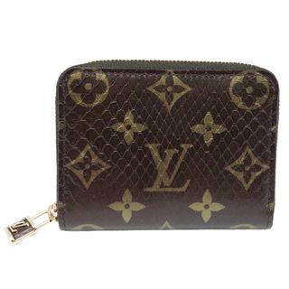 ルイヴィトン(LOUIS VUITTON)のルイ・ヴィトン LOUIS VUITTON ジッピー・コインパース N80149 ブラウン ゴールド金具 モノグラム・パイソン ユニセックス コインケース(コインケース)