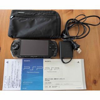 ソニー(SONY)のPSP 本体 PSP-3000  ブラック 説明書付き(携帯用ゲーム機本体)