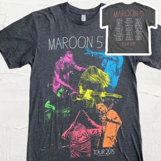 JWQ USA製 黒 マルーン５　MAROON５　ツアー　バンド Tシャツ(Tシャツ/カットソー(半袖/袖なし))