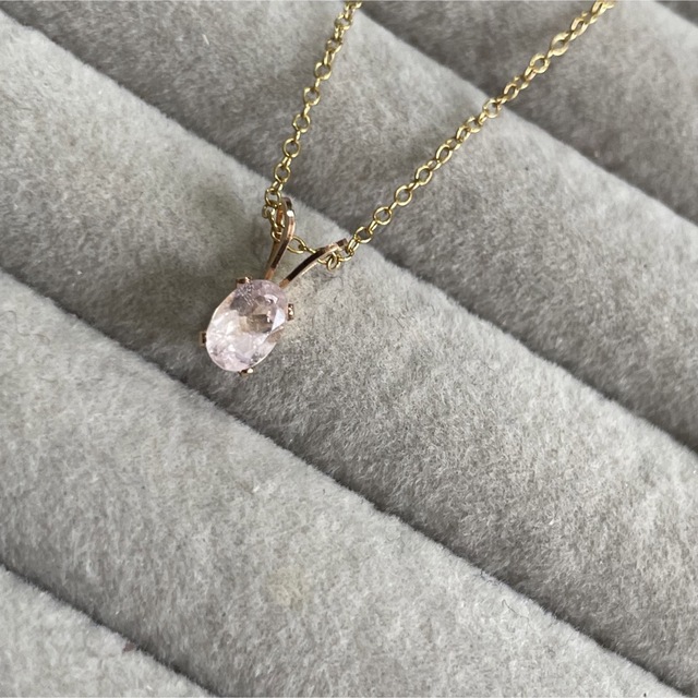 Rabbit ears  pink ... Morganite ハンドメイドのアクセサリー(ネックレス)の商品写真