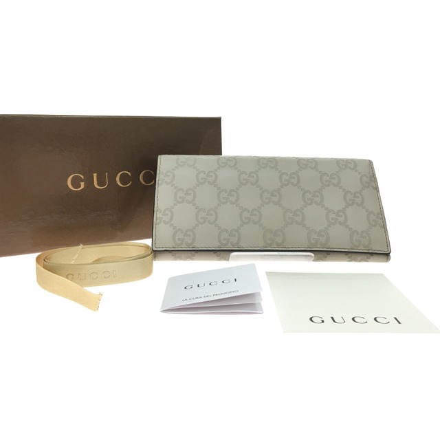 Gucci - ▽▽GUCCI グッチ メンズ 二つ折り長財布 グッチシマ 146229