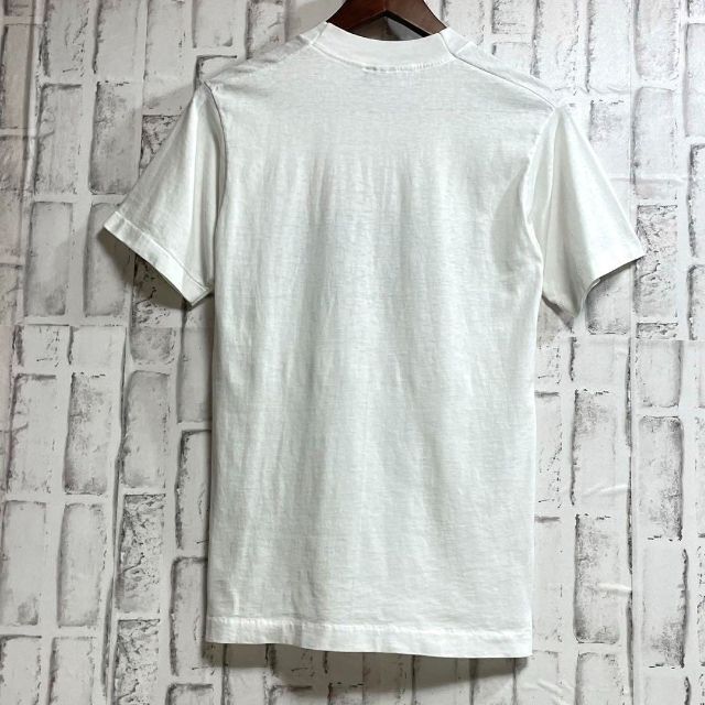 フルーツオブザルーム　90's ダンステックプリント白Tシャツ　シングルステッチ