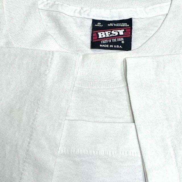 フルーツオブザルーム　90's ダンステックプリント白Tシャツ　シングルステッチ