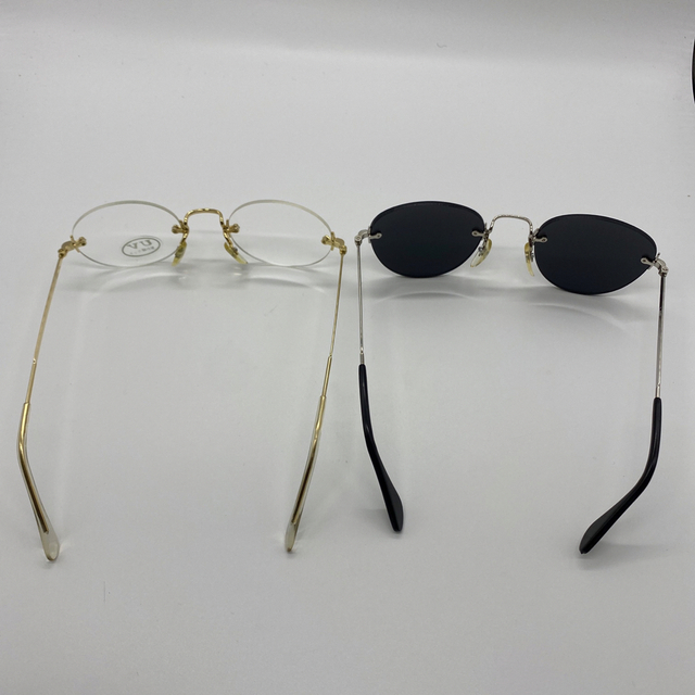 ヴィンテージ  サングラス ２本set L-02. YG-166 男女兼用 メンズのファッション小物(サングラス/メガネ)の商品写真