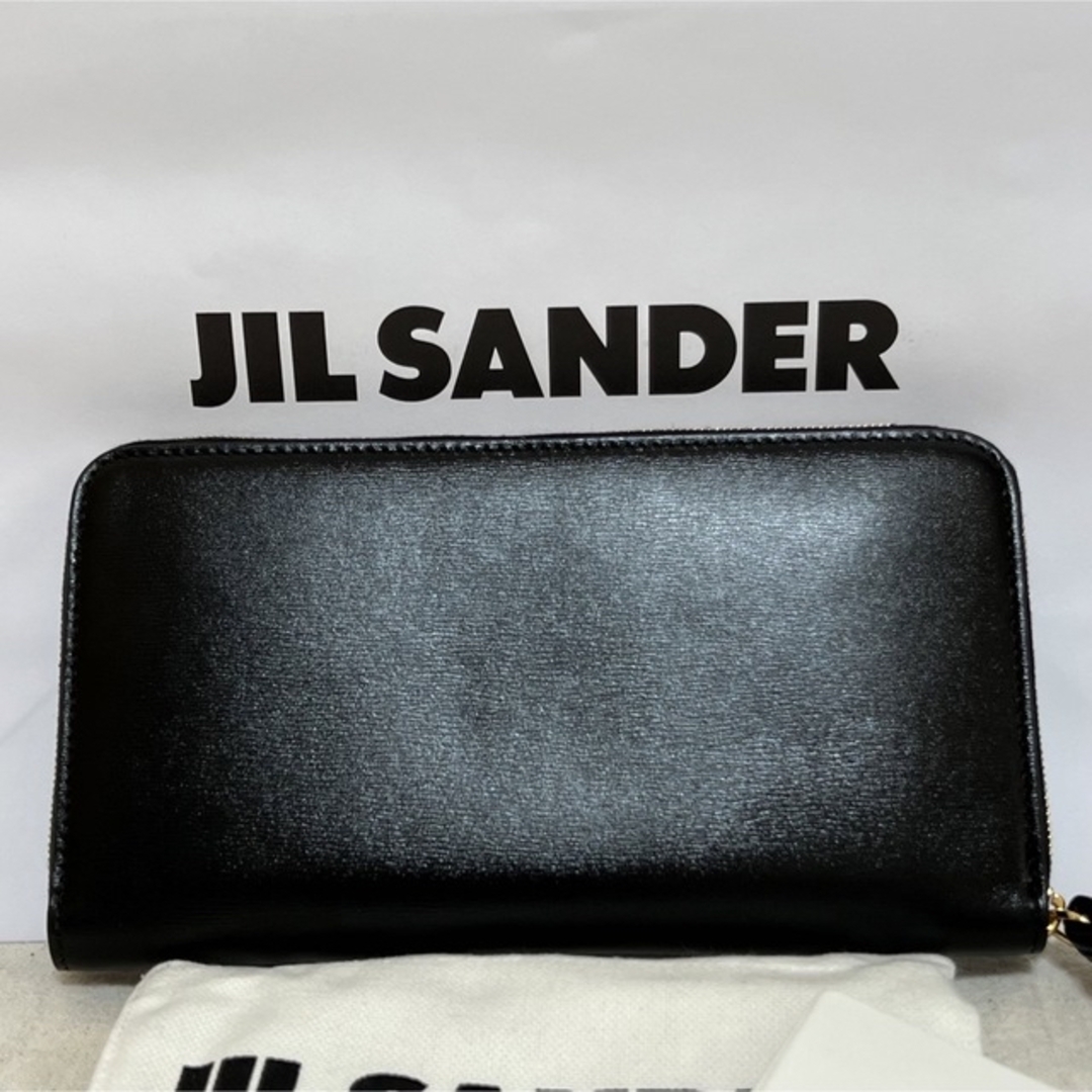 ★新品★JIL SANDER ジップアラウンド長財布ブラック レザー タング