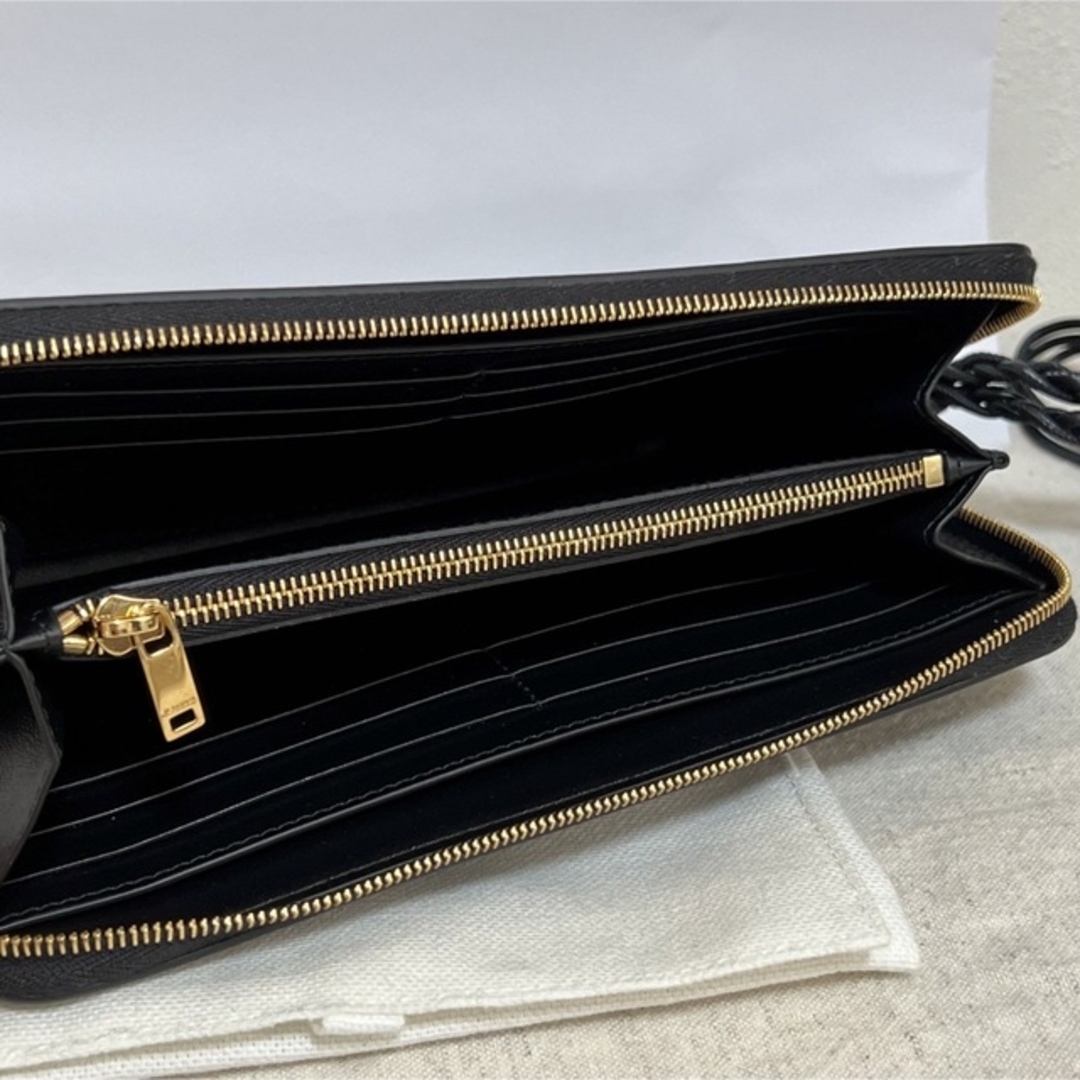 ★新品★JIL SANDER ジップアラウンド長財布ブラック レザー タング