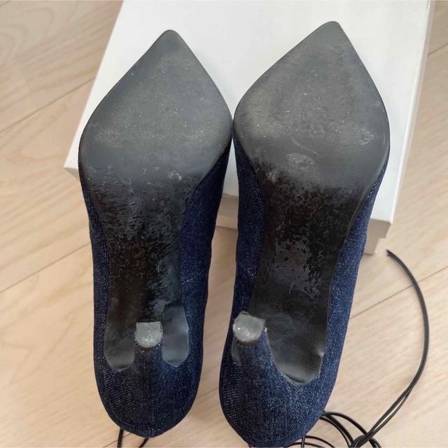 DIANA(ダイアナ)の美品　DIANA デニムレースアップパンプス　サイズ22.5 レディースの靴/シューズ(ハイヒール/パンプス)の商品写真