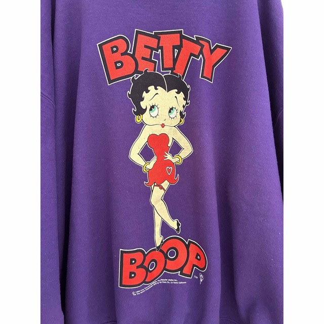 Betty Boop y2kアメリカンポップオーバーサイズボトルネックトレーナー