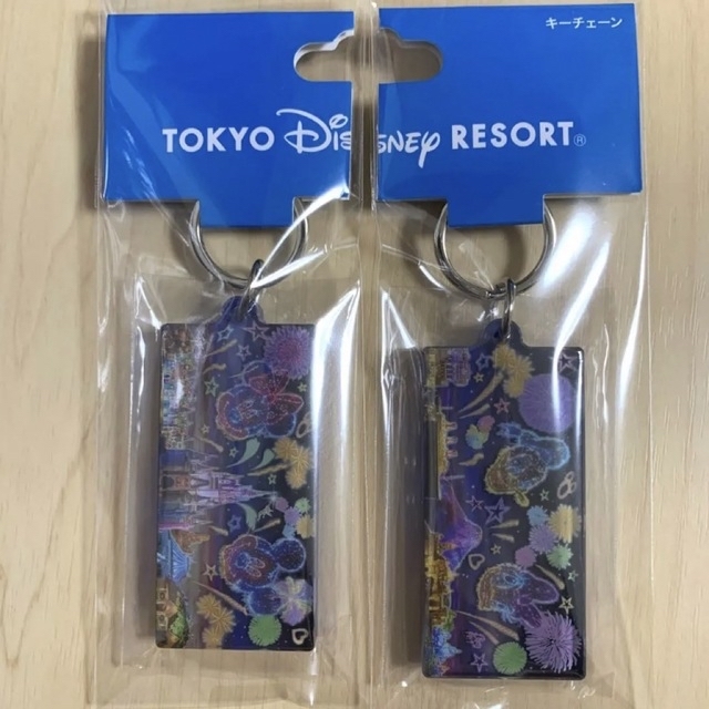 【未使用】東京ディズニーリゾート ◆ 花火 夜空 カーテン&キーチェーン