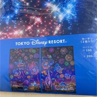 【未使用】東京ディズニーリゾート ◆ 花火 夜空 カーテン&キーチェーン