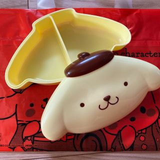 ポムポムプリン(ポムポムプリン)のサンリオ　ポムポムプリン　弁当箱　ランチボックス　おまけつき　未使用(弁当用品)