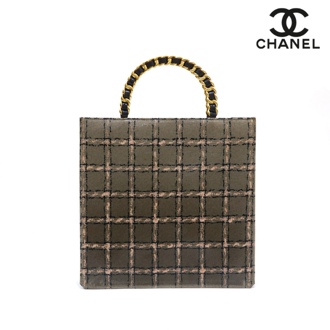 シャネル CHANEL チョコバー パテント  ハンドバッグ