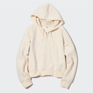 ユニクロ(UNIQLO)のUNIQLO ドライスウェットクロップドフルジップパーカ(パーカー)