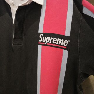 Supreme - 【ラグビー ワンポイント】Supreme stripe rugby shirtの